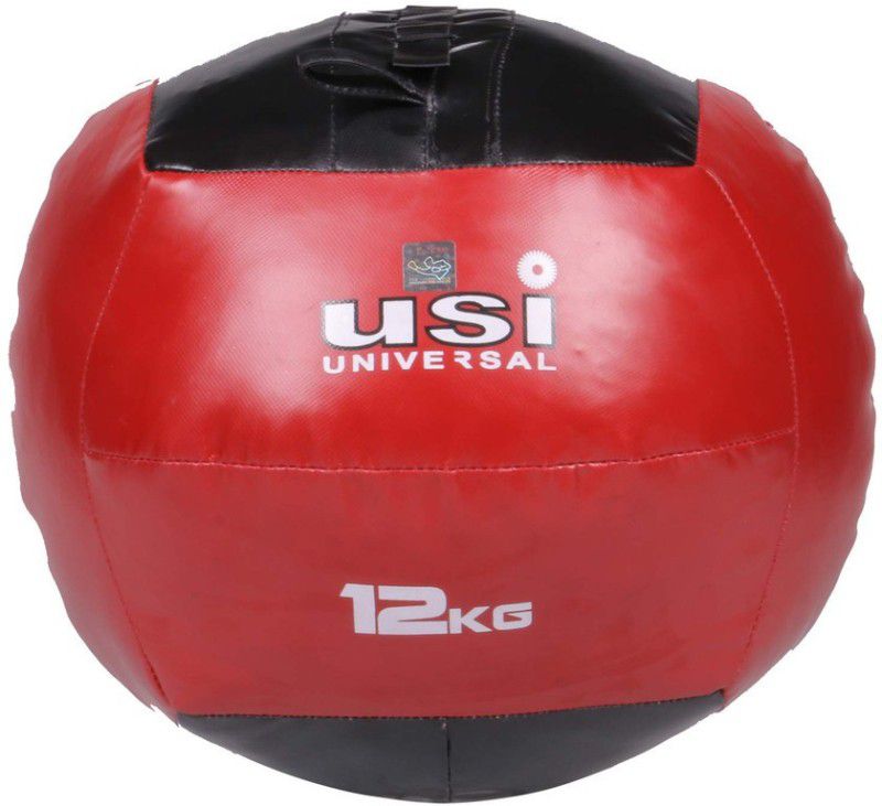 usi Medicine Ball, 12Kg Wall Ball Medicine Ball, Ideal for Home Gym Exercises Medicine Ball  (Weight: 12 kg, Black, Red)