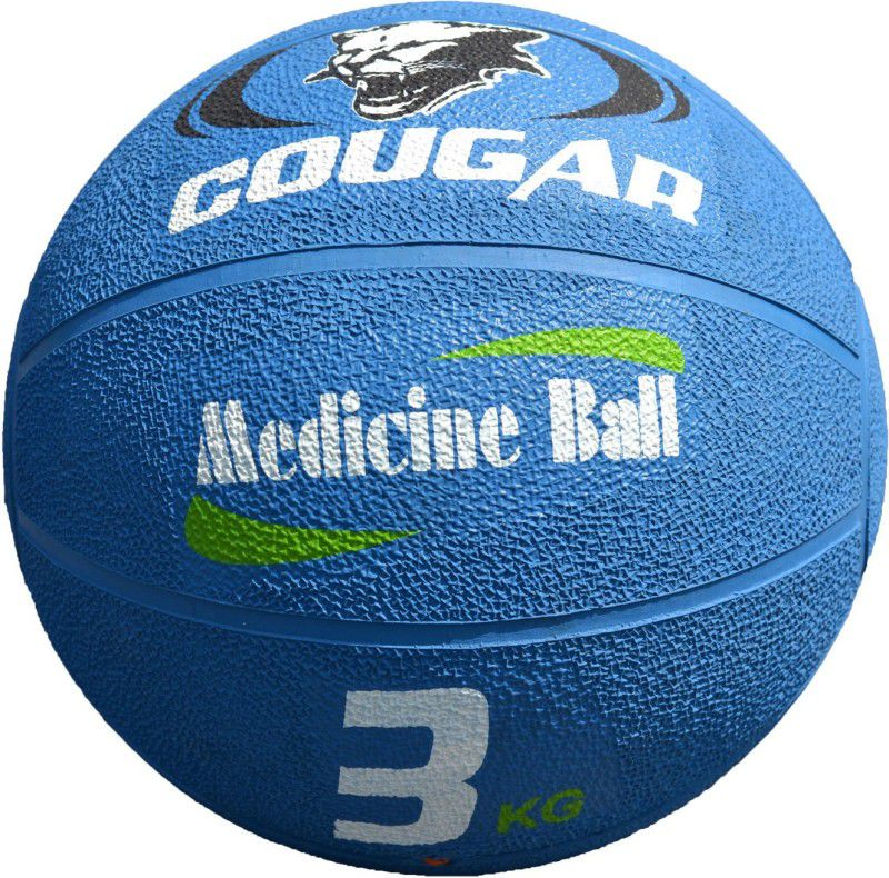 COUGAR Medicine Ball , Medicine Ball Workouts , Gym Medicine Ball , 3 KG Medicine Ball  (Weight: 3 kg, Blue)
