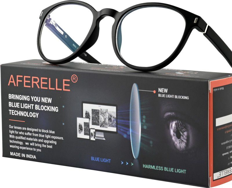 Full Rim Oval Blu-Ray Computer Glass For Men & Women  (50 mm)