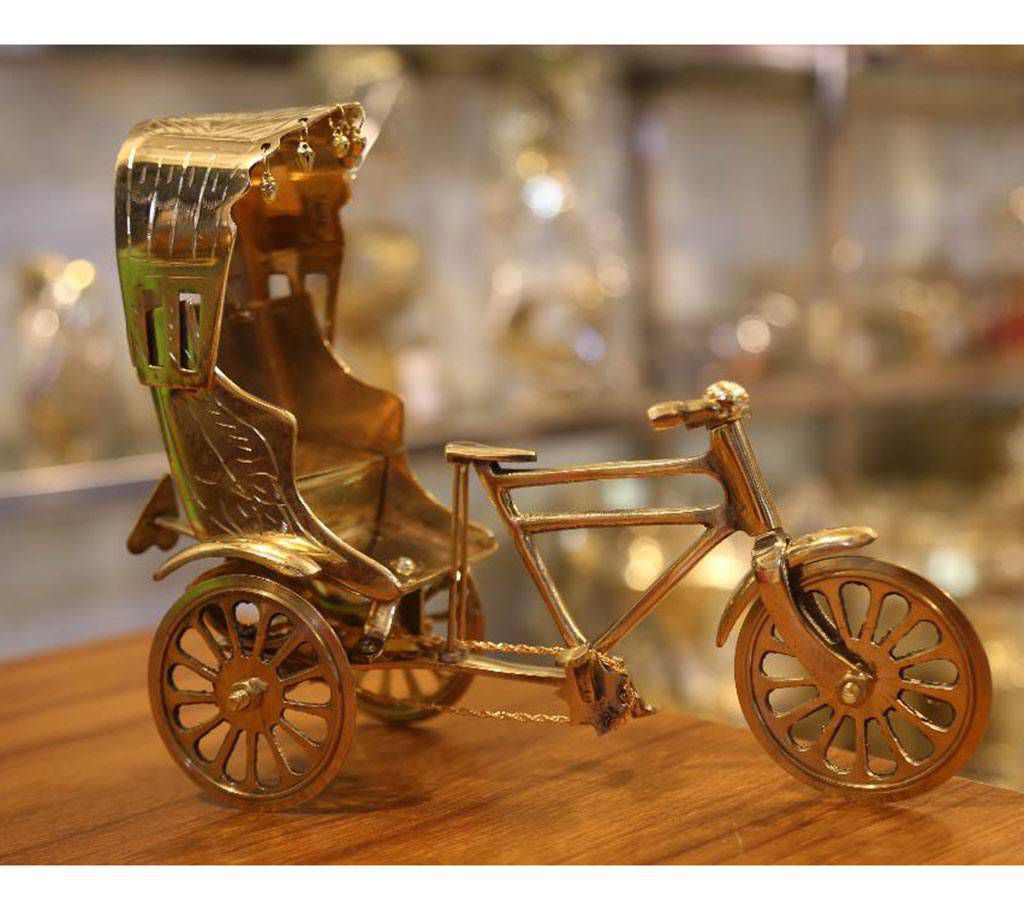 brass made rickshaw showpiece- big size 
