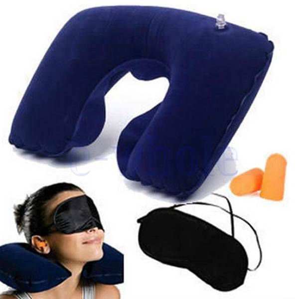Inflatable Travel Pillow Neck Rest Support Cushion