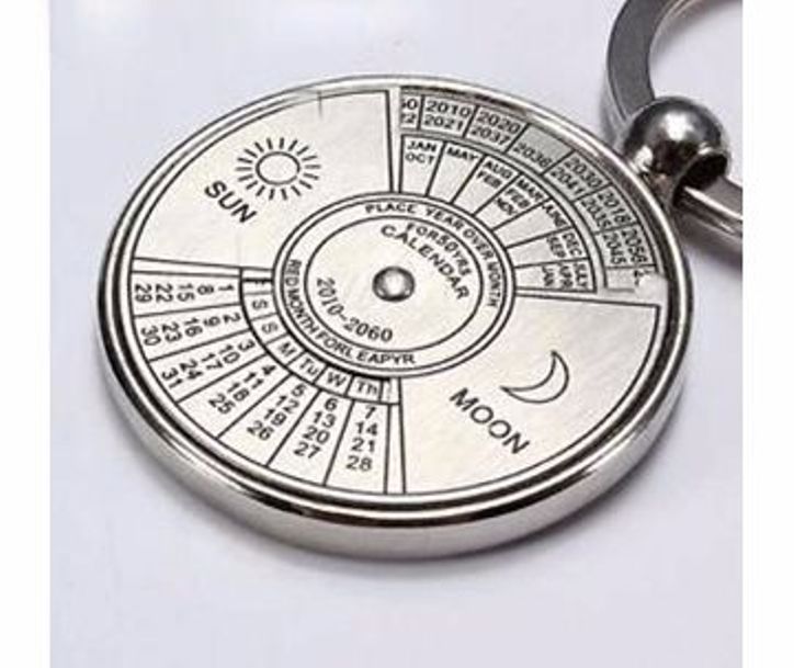 50 years calendar key ring 