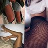 y Women\'s Rhinestone Fishnet Elastic Stockings Fish Net Tights Pantyhose Socks