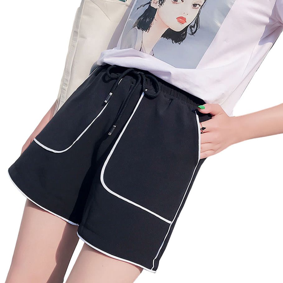 New Korean Loose Thin Short Pants Girl Student Sports Shorts Summer Wild Solid Color Casual Pants