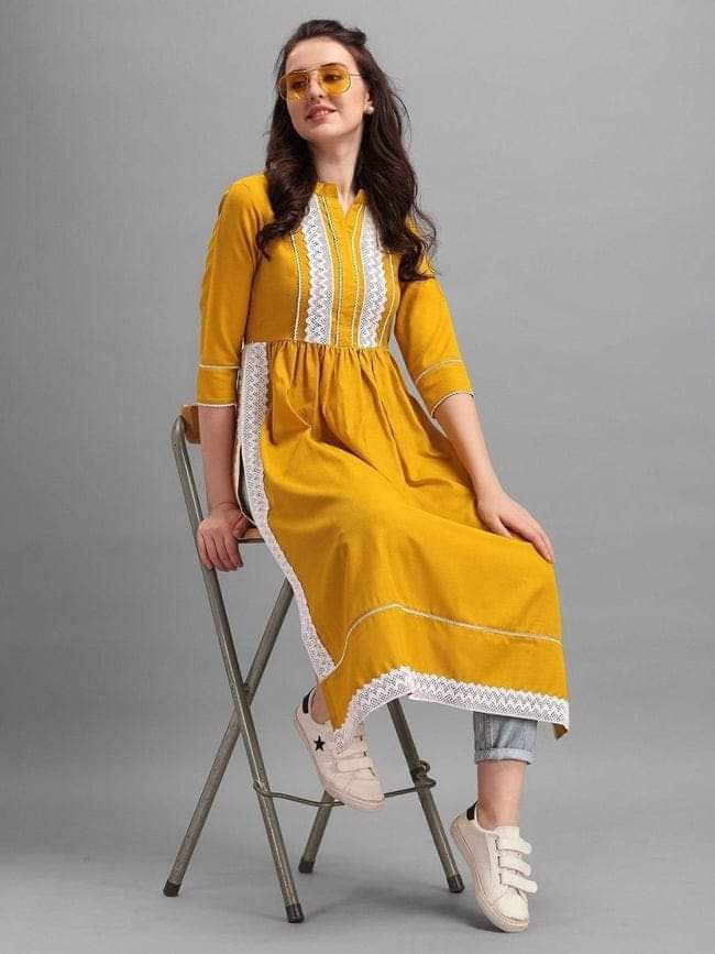 New Fashionable exclusive designed Gown 1piece long kurti different koti, Long kurti For Stylish Women / Girls