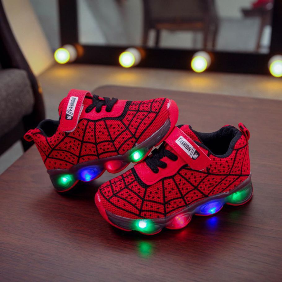 LED Luminous Kids Shoes Light Children Sneakers Mesh Sport Shoes for Boys Girls 1-10 Years Old