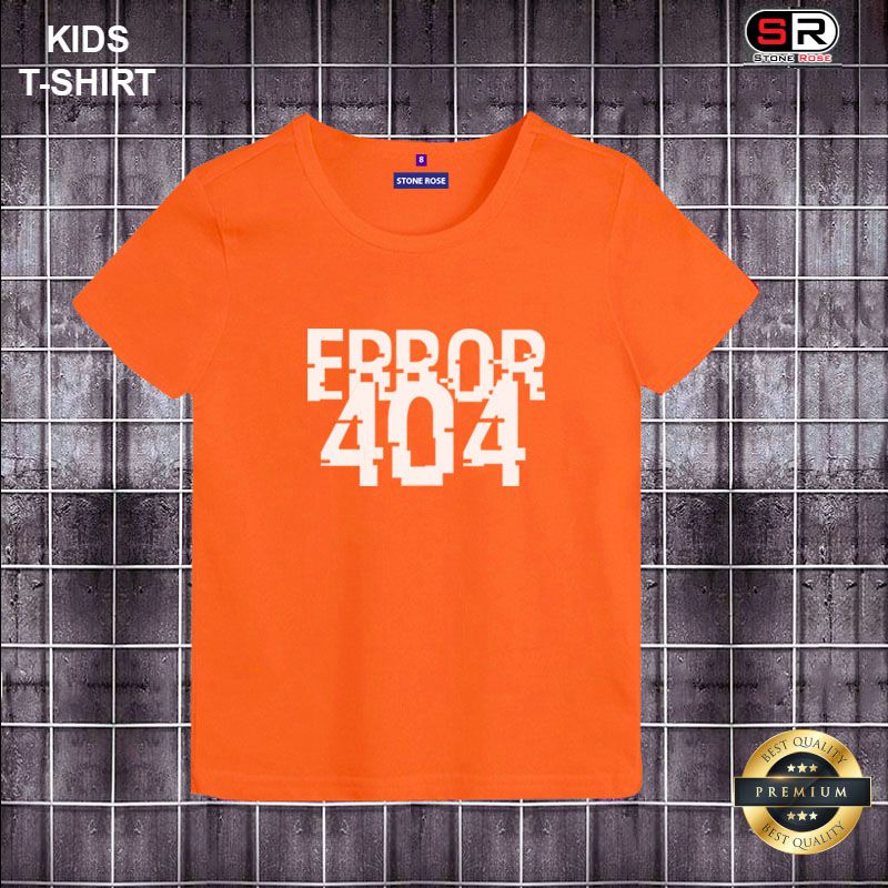 Error 404 Short Sleeve Cotton Premium T-Shirt For Boys By Stone Rose - 16936T