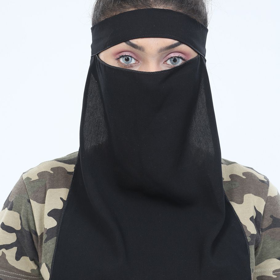 Single Layer Niqab Hijab Muslim মুখোশ Hejab Scarf