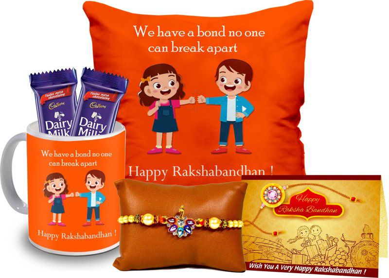 Midiron Rakhi Chocolate Gifts for Brother / Bhai / Bhaiya | Rakshabandhan Gift-IZ2042-63 Ceramic, Fiber, Plastic, Paper Gift Box  (Multicolor)