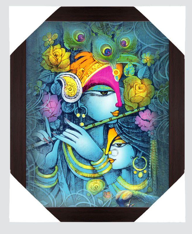 BCOMFORT Radha Krishna sparkle Religious Frame