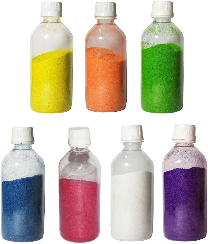 COLORFULL Pack of 7 Rangoli Powder  (Multicolor)