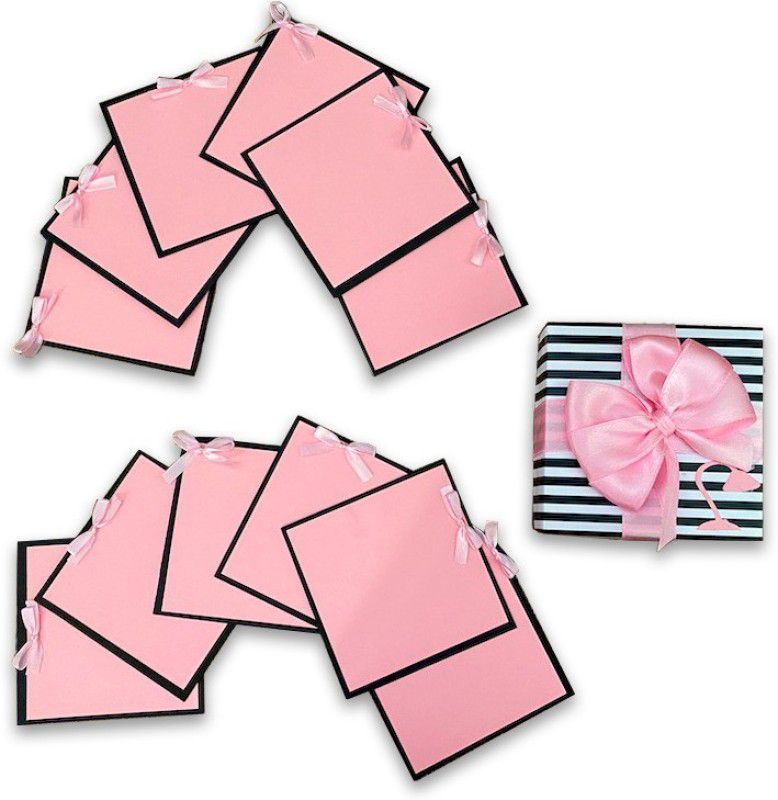 Crack of Dawn Crafts Box of Cards Pink Passion Greeting Card  (Pink, Black, Pack of 13)