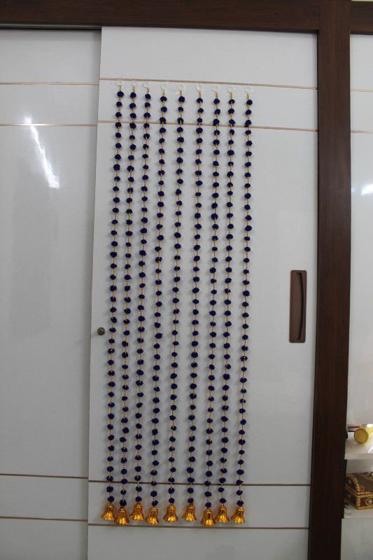 Pompom Toran Golden Beads Toran  (5 ft)