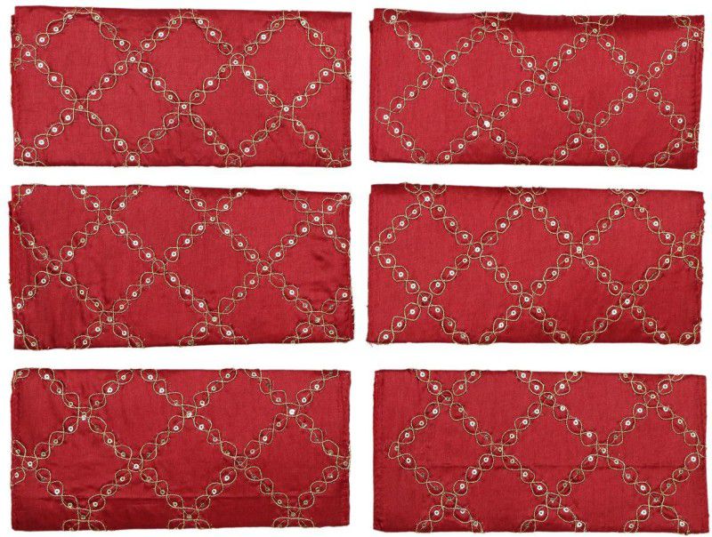 FLI HAUT Golden Lace Maroon Envelopes (Pack Of 6) Envelopes  (Pack of 6 Maroon)