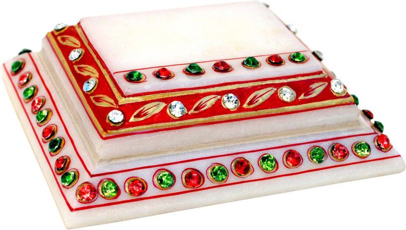 Handicrafts Paradise Stoneware Pooja Chowki  (Multicolor, Pack of 1)