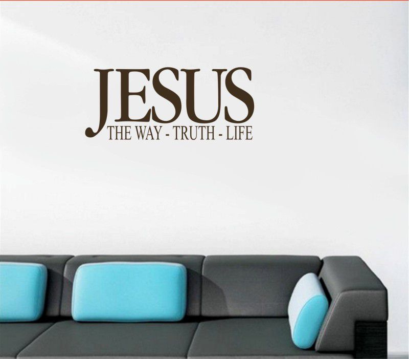 Decal O Decal ' Jesus-The Way,Truth,Life ' Wall Stickers (PVC Vinyl,Multicolour)