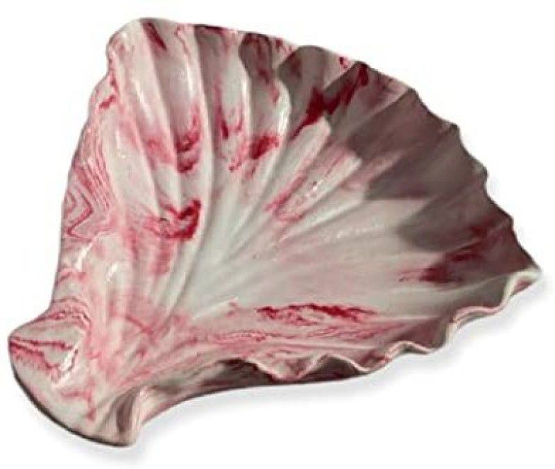 Diviner Saga Decorative platter leaf trinket plate pinterest decor(red white) modern décor Stoneware Decorative Platter  (Multicolor)