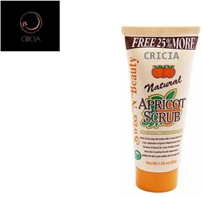 cricia 100% Pure Apricot Scrub for Face & body Whitening with natural Extracts