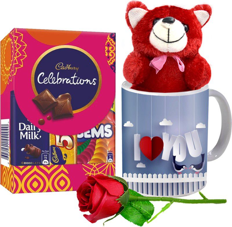 Midiron Festive Gift Box/ Couple Gift Combo/ Love Combo Gift Her/ Romantic Gift Girl Ceramic Gift Box  (Multicolor)