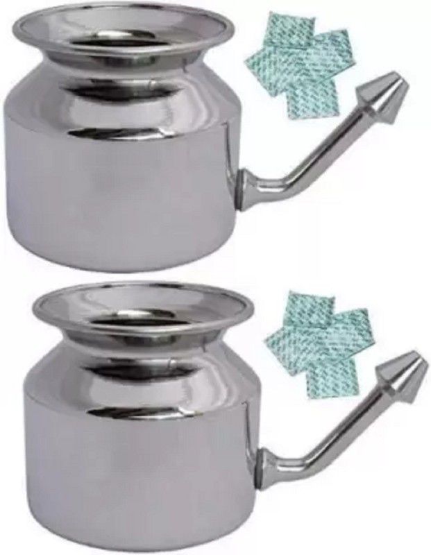 Soulvinee Stainless Steel Silver Neti Pot  (500 ml)