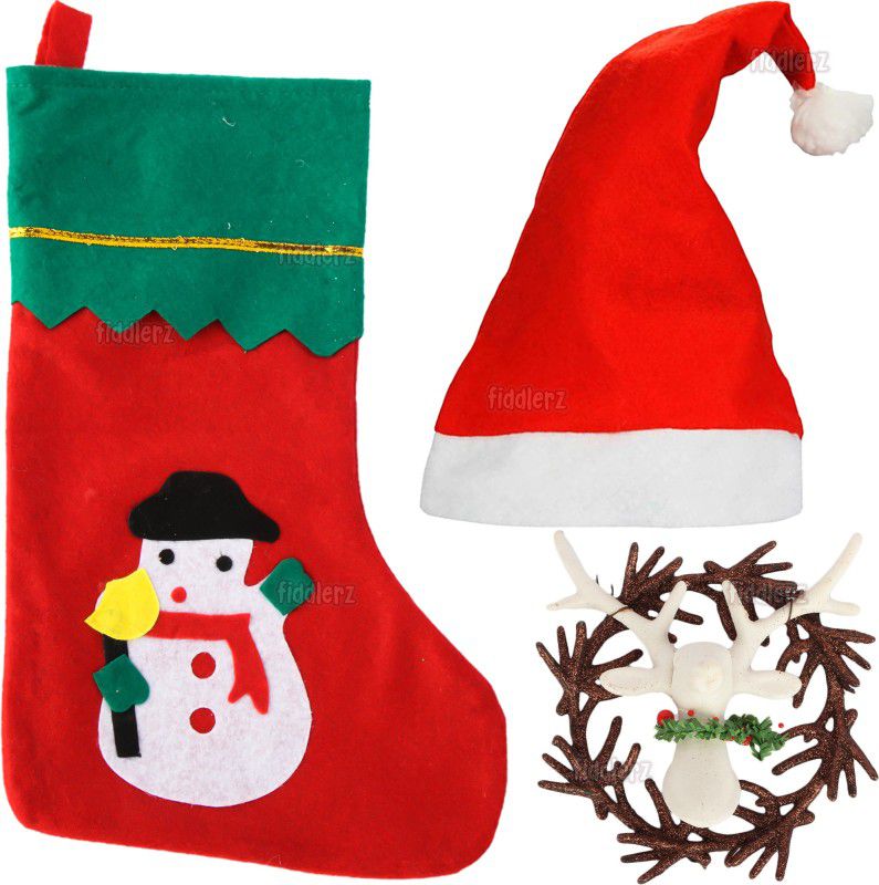 FIDDLERZ Christmas Stocking  (Pack of 3)