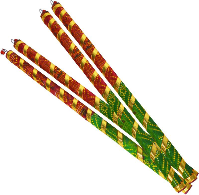 ME&YOU Decorated wooden dandiya Sticks Dandia Sticks  (Multicolor)