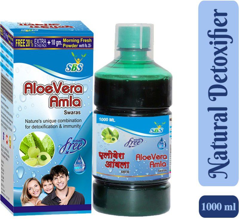 SBS Herbal Aloevera Amla Juice (1000 ml) - Natural Skin Rejuvenation, Weight Loss  (Pack Of 1)