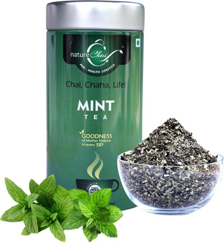 Nature Chai MINT GREEN TEA - TIN CAN Mint Tea Tin  (75 g)