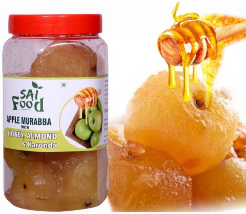 SAI Food Organic Maa Ke Hath Ka Bana Sweet Apple Murabba With Honey Almond & Karonda (1kg) Apple Murabba  (1 kg)