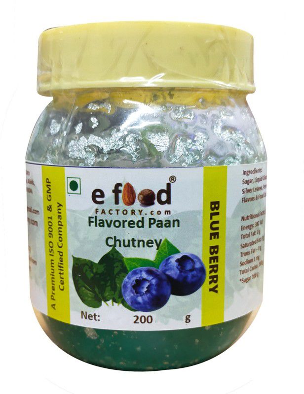 E Food Factory Blue Berry Flavored Paan Chutney 200g In Pet Jar Chutney Paste  (200 g)