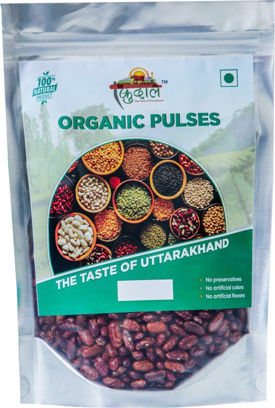 KUDAAL Organic Rajma (Unpolished Pahari, Munsyari Rajma Uttarakhand)  (450 g)
