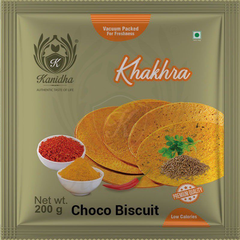 KANIDHA Choco Biscuit Khakhra 200 g (Pack of 2)  (2 x 200 g)