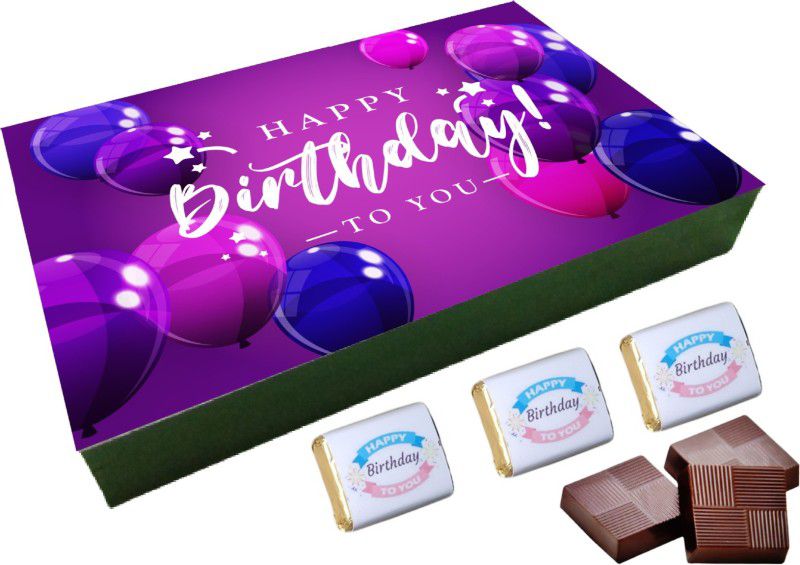 RUN TOY HAPPY BIRTHDAY(140), 12pcs Chocolate Gift Box, (12 Cavity) Truffles  (12 Units)