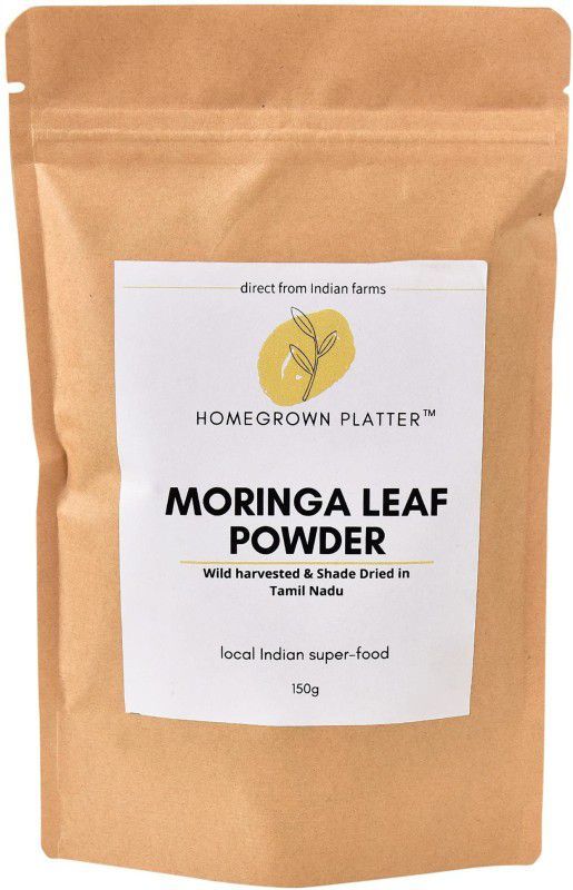 Homegrown Platter Moringa Leaf Powder| Moringa Oleifera | Sahjan Powder | Great skin & hair mask  (150 g)