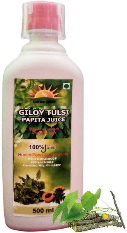 Sunchan Group Giloy Tulsi Papita Juice Pure Oraganic Herbal 500 X 1 ML  (500 ml)