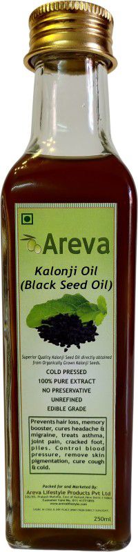 AREVA Cold Pressed Kalonji Oil 250 ml Extract Oil Glass Bottle  (250 ml)