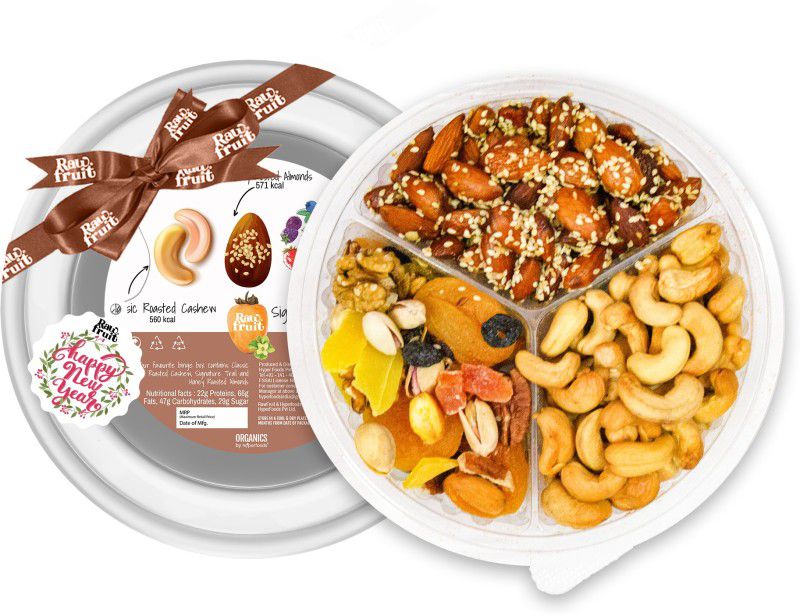 HyperFoods Binge Box New Year Dry Fruit Combo Premium Dry Fruits and Nuts Classic roasted cashew Honey roasted almonds Trail Mix | Happy New Year Dry Fruit Gift Pack and Gift Hampers for Corporates Friends & Relatives  (300 g)