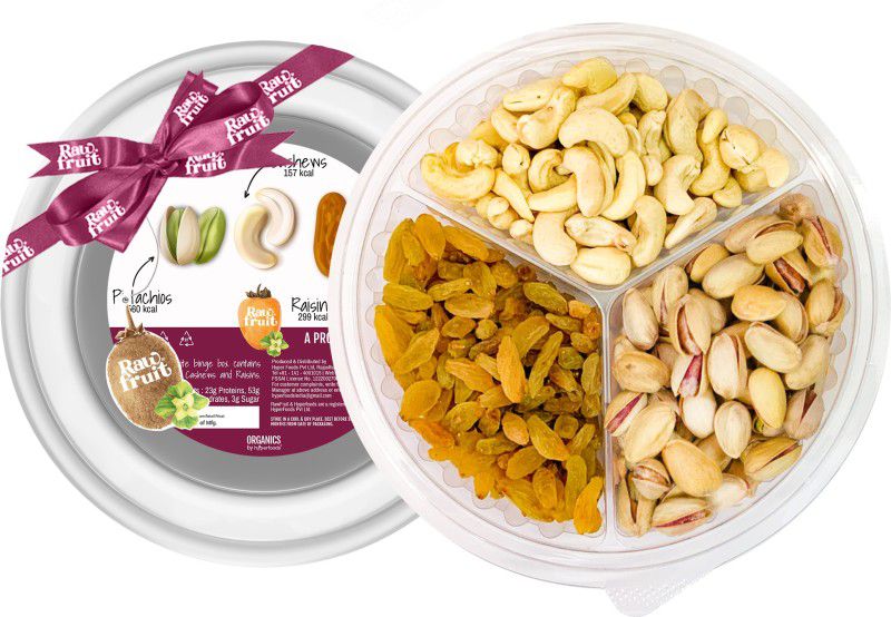 HyperFoods Binge Box Variety Dry Fruit Combo Premium Dry Fruits and Nuts Cashew Kaju Pista Golden Raisins Kishmish | 100% Fresh & Natural | Healthy Snack Dry Fruit Gift Pack  (285 g)