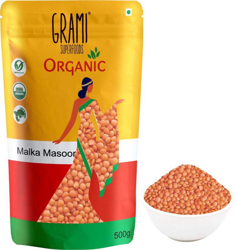 Grami Superfoods Organic Masoor Dal (Whole)  (1500 g)