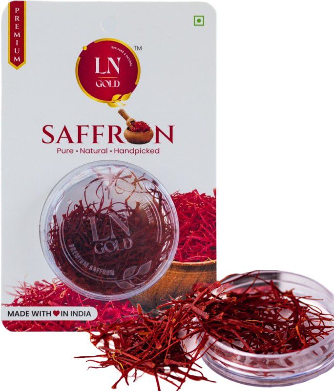 LN Gold Saffron,(PACK OF 3(0.5g))Kashmiri Mongra(A+++ Grade) for Pregnant Women,Cooking  (3 x 0.5 g)