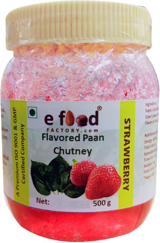 E Food Factory Strawberry Flavored Paan Chutney 500 g In Pet Jar Chutney Paste  (500 g)
