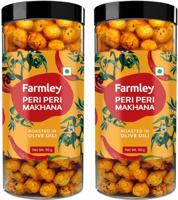 Farmley Peri Peri Roasted & Flavored Makhana Jar  (2 x 90 g)