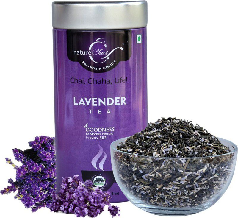 Nature Chai LAVENDER GREEN TEA - TIN CAN Lavender Tea Tin  (50 g)
