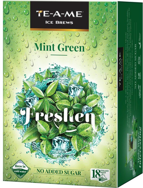 TE-A-ME Freshen Mint Green Iced Tea Box  (18 Bags)
