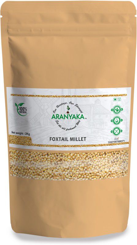 Aranyaka Foxtail Millet (2Kg)|Low GI- Diabetic Friendly|High Protein & High Fibre| Foxtail Millet  (2000 g)