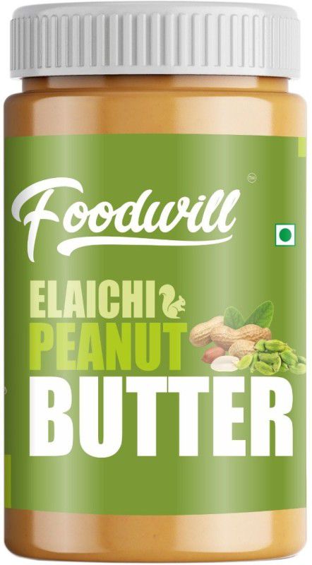 Foodwill Elaichi Peanut Butter Crunchy 1 KG Roasted Peanuts, Fresh Cardamom High Protein 1 kg