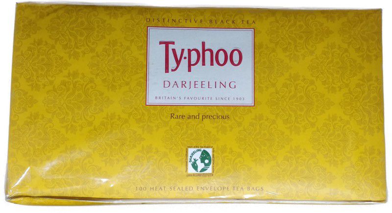 typhoo Premium Darjeeling Tulsi Black Tea Bags Box  (100 Bags)