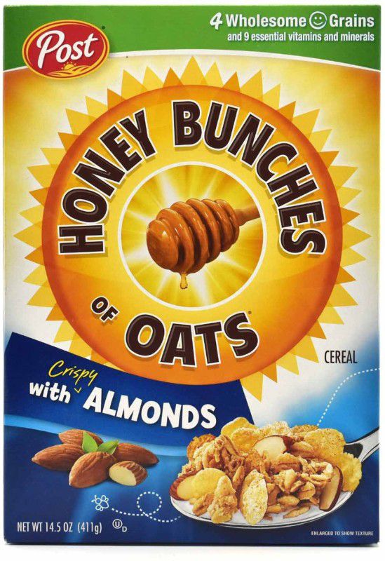 post Honey Bunches of Oats with Crispy Almonds Cereal - 411g(14.5oz) Box  (411 g)