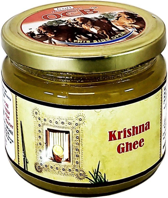 OCB Krishna Ghee Naturals Organic Hand churned Desi Cow A2 Ghee 250 g Glass Bottle