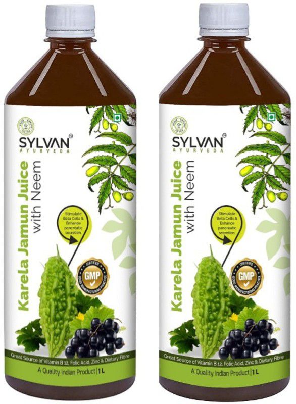SYLVAN AYURVEDA Sylvan Neem Karela Jamun Juice Pack Of 2  (2 x 1 L)